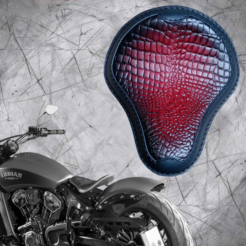 Bobber Solo Sitz Für Indian Scout Ab 2015 Luxus Kroko Schwarz Und Rot 3 Bobber Solo Sitz Für Indian Scout Ab 2015 Luxus Kroko Schwarz Und Rot