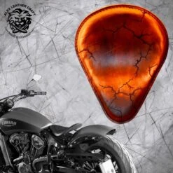 Bobber Solo Sitz Für Indian Scout Ab 2015 Tropfen Electro Vintage Braun Sattel Tan