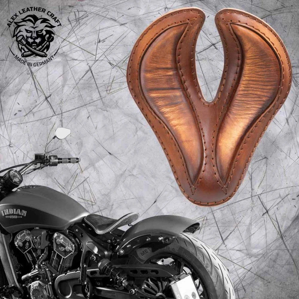 Bobber Solo Sitz Für Indian Scout Ab 2015 King Cobra Vintage Braun 3 Bobber Solo Sitz Für Indian Scout Ab 2015 King Cobra Vintage Braun