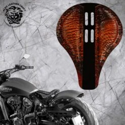 Bobber Solo Sitz Für Indian Scout Ab 2015 4Fourth Lang Kroko Crazy Boom Metall