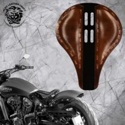 Bobber Solo Sitz Für Indian Scout Ab 2015 4Fourth Lang Büffel Braun Metall