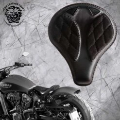 Bobber Solo Sitz Für Indian Scout Ab 2015 Lang LS Glanz Und Samt Schwarz V3