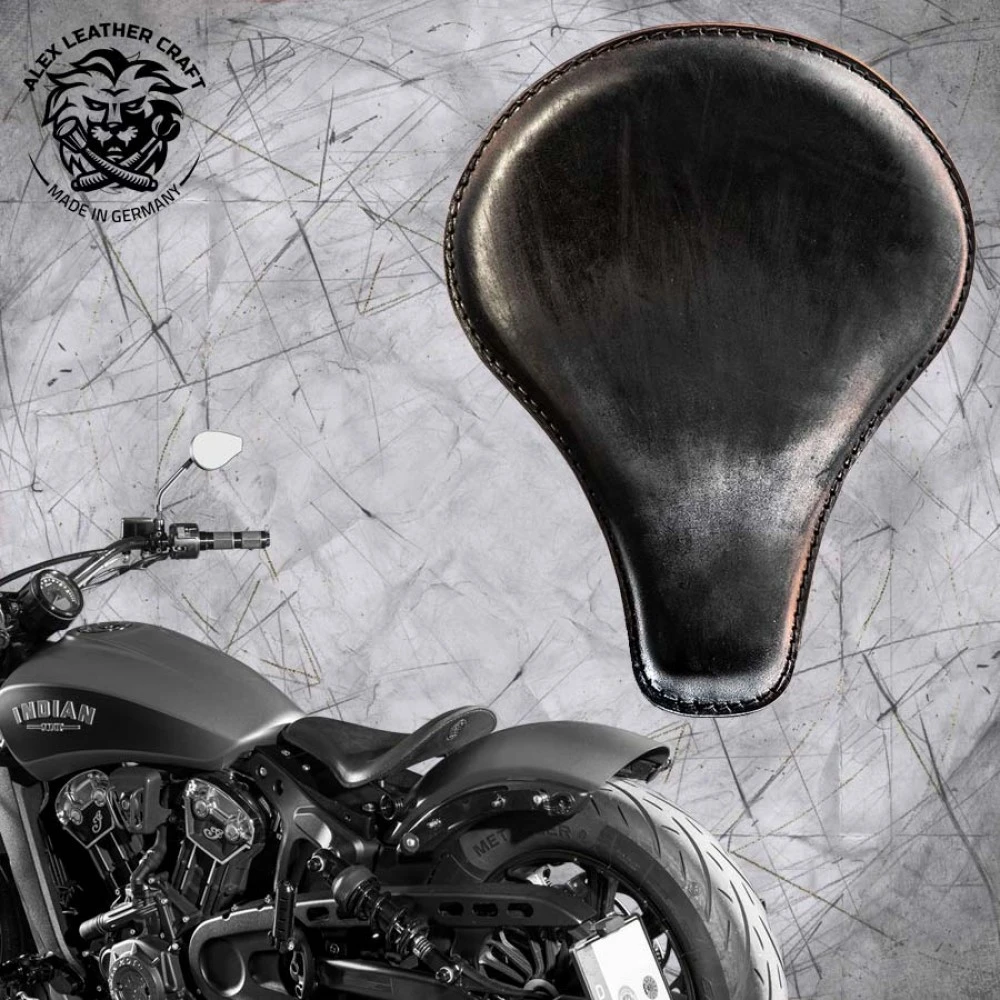 Bobber Solo Sitz Für Indian Scout Ab 2015 Lang Vintage Schwarz 3 Bobber Solo Sitz Für Indian Scout Ab 2015 Lang Vintage Schwarz