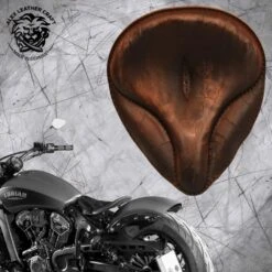 Bobber Solo Sitz Für Indian Scout Ab 2015 Oldtimer Vintage Braun Electro
