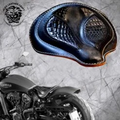 Bobber Solo Sitz Für Indian Scout Ab 2015 Spider Kroko Vintage Schwarz