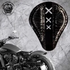 Bobber Solo Sitz Für Indian Scout Ab 2015 Amsterdam Schwarz Kroko Metall