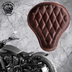 Bobber Solo Sitz Für Indian Scout Ab 2015 Standard Büffel Braun Rautenmuster