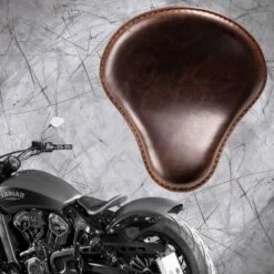 Bobber Solo Sitz Für Indian Scout Ab 2015 Standard Büffel Dunkelbraun