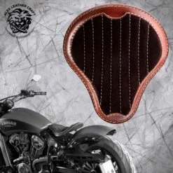 Bobber Solo Sitz Für Indian Scout Ab 2015 Standard Glanz Und Samt Schwarz & Braun V2