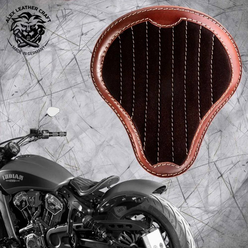 Bobber Solo Sitz Für Indian Scout Ab 2015 Standard Glanz Und Samt Schwarz & Braun V2 3 Bobber Solo Sitz Für Indian Scout Ab 2015 Standard Glanz Und Samt Schwarz & Braun V2