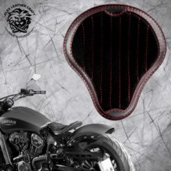 Bobber Solo Sitz Für Indian Scout Ab 2015 Standard Glanz Und Samt Schwarz Und Rot V2