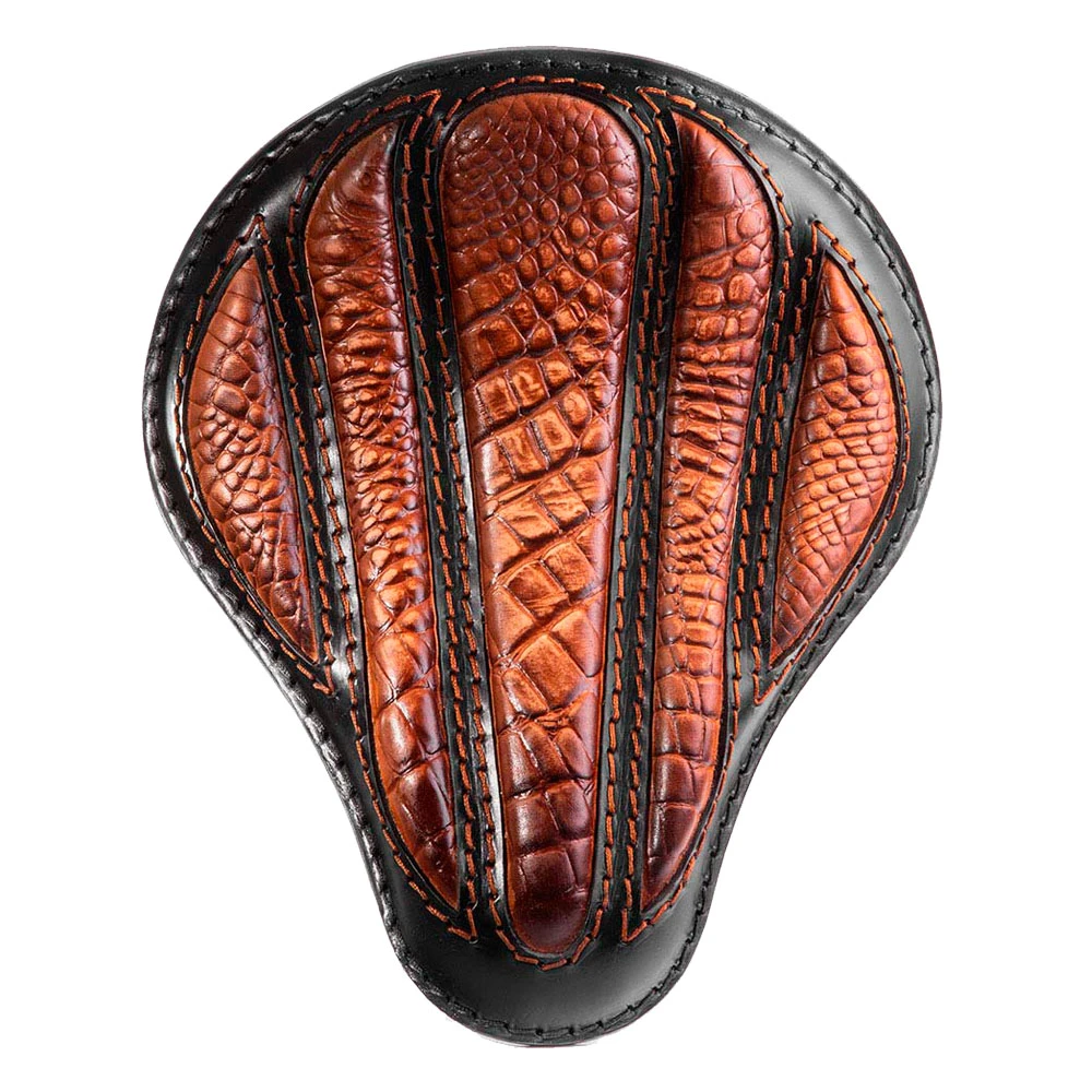 Bobber Solo Sitz Für Indian Scout Ab 2015 Standard Optimus Kroko Vintage Braun 5 Bobber Solo Sitz Für Indian Scout Ab 2015 Standard Optimus Kroko Vintage Braun – Bild 3