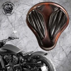 Bobber Solo Sitz Für Indian Scout Ab 2015 Standard Kurz Schwarz Und Braun V2