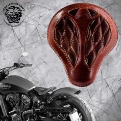 Bobber Solo Sitz Für Indian Scout Ab 2015 Standard Kurz Büffel Braun Rautenmuster
