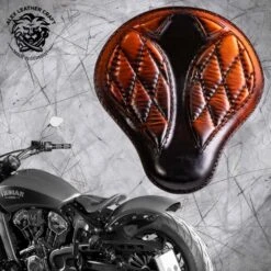 Bobber Solo Sitz Für Indian Scout Ab 2015 Standard Kurz Sattel Tan V3