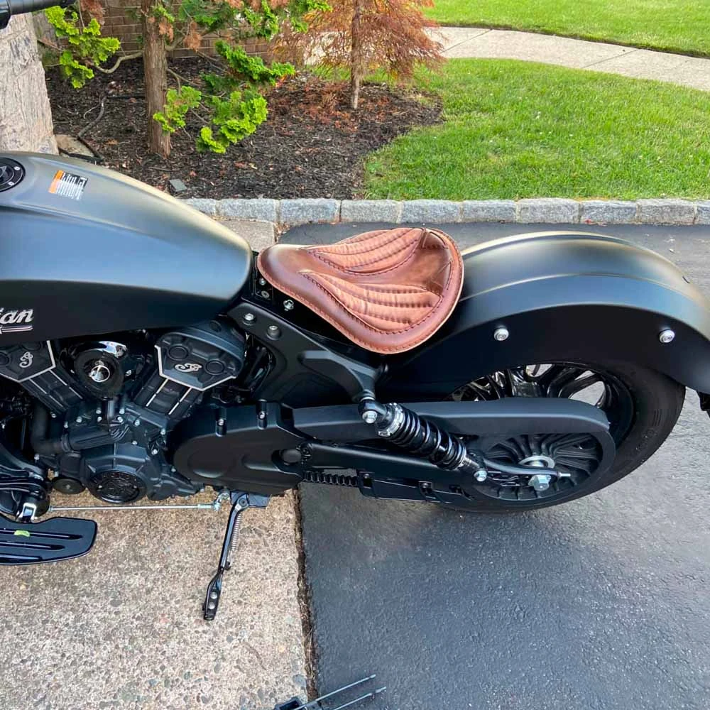 Bobber Solo Sitz Für Indian Scout Ab 2015 Standard Kurz Vintage Braun V2 4 Bobber Solo Sitz Für Indian Scout Ab 2015 Standard Kurz Vintage Braun V2 – Bild 2