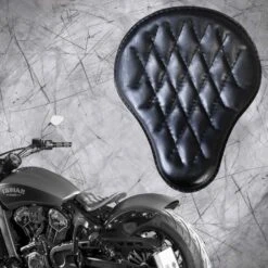 Bobber Solo Sitz Für Indian Scout Ab 2015 Standard Vintage Schwarz Rautenmuster