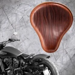 Bobber Solo Sitz Für Indian Scout Ab 2015 Standard Knitter Cognac