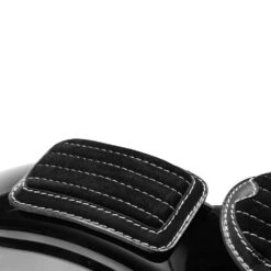 Sozius Sitzpad Luxus Glanz Und Samt Schwarz Und Weiß V2