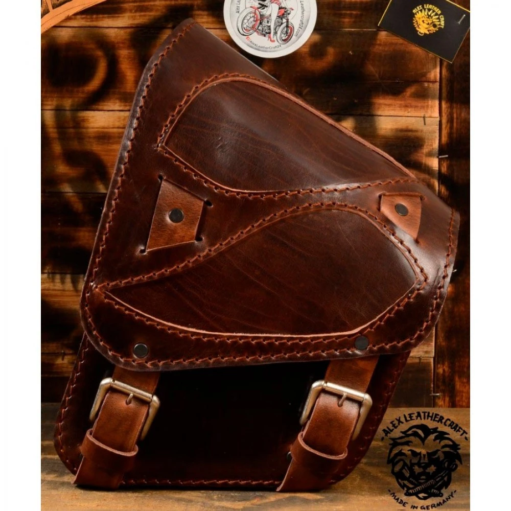 Motorrad Satteltasche Honda Shadow VT600 Büffel Braun 3 Motorrad Satteltasche Honda Shadow VT600 Büffel Braun