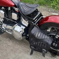 Motorrad Satteltasche Für Harley Davidson Softail Spider Vintage Schwarz V2 -Alex Leather Craft Verkäufe motorcycle saddlebag for harley davidson softail spider vintage black v2 4 1000x1000 1