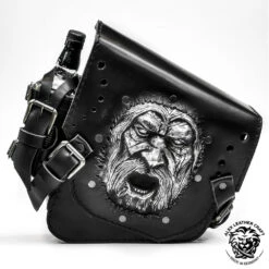 Motorrad Satteltasche Für Harley Davidson Softail Krieger Schwarz