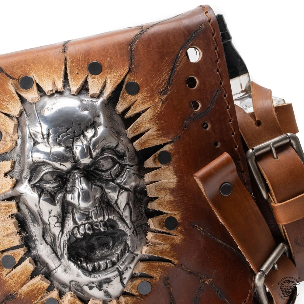 Motorrad Satteltasche Harley Dyna 93-17 Zombie Electro Vintage Braun 4 Motorrad Satteltasche Harley Dyna 93-17 Zombie Electro Vintage Braun – Bild 2