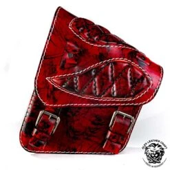 Motorrad Satteltasche Honda Shadow VT600 Spider Rautenmuster Rot Reaper