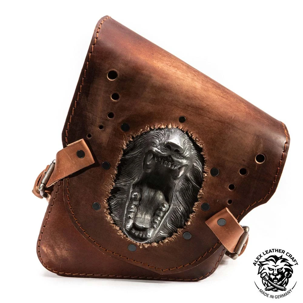 Satteltasche Kawasaki Vulcan VN400/800/900 Biest Vintage Braun 3 Satteltasche Kawasaki Vulcan VN400/800/900 Biest Vintage Braun