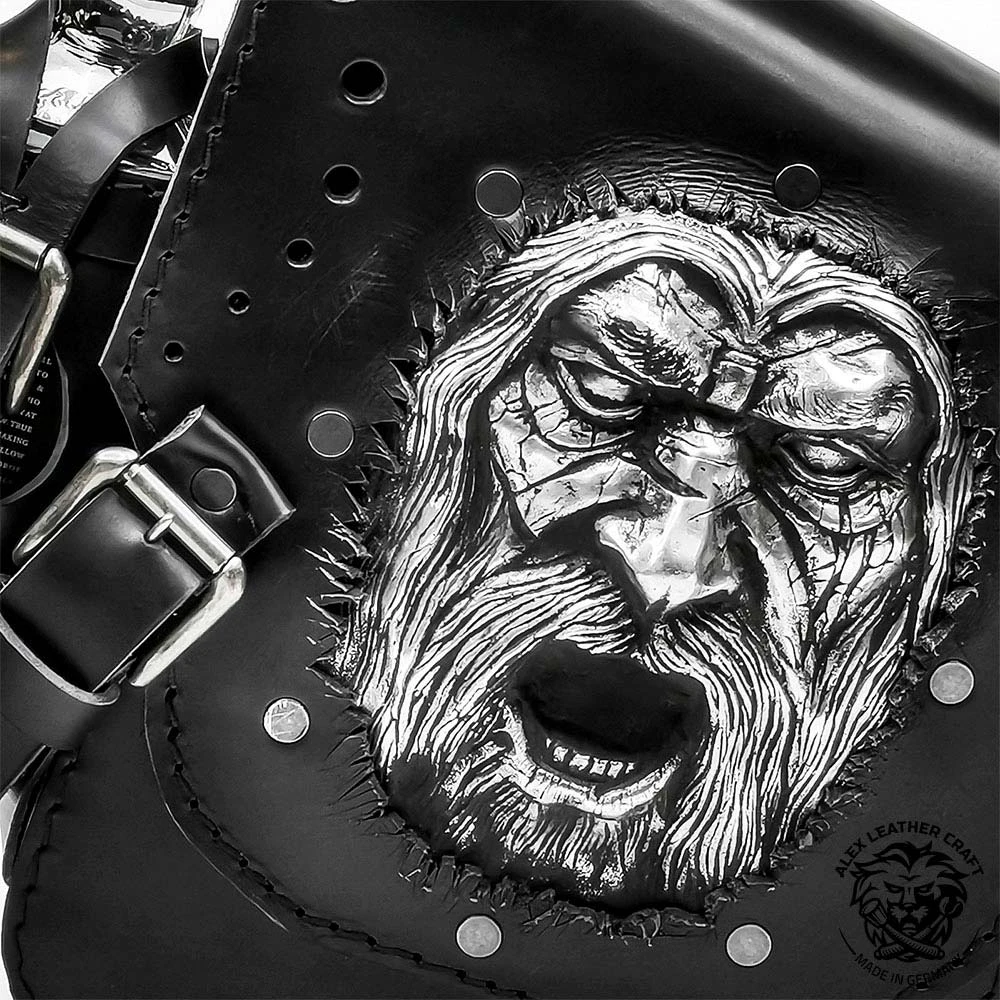 Satteltasche Kawasaki Vulcan VN400/800/900 Krieger Schwarz 4 Satteltasche Kawasaki Vulcan VN400/800/900 Krieger Schwarz – Bild 2