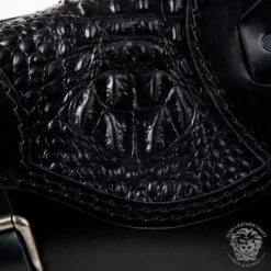 Motorrad Satteltasche Sportster 1988-2020 Kroko Schwarz -Alex Leather Craft Verkäufe motorcycle saddlebag sportster 1988 2003 alligator black 3 1000x1000 1