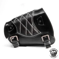 Motorrad Satteltasche Sportster 1988-2020 Schwarz Und Weiß Rautenmuster