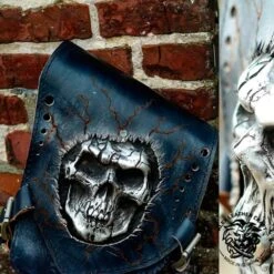 Motorrad Satteltasche Yamaha Drag Star/Wild Star Schädel