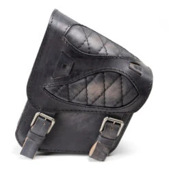 Motorrad Satteltasche Yamaha Drag Star/Wild Star Spider Vintage Schwarz Rautenmuster