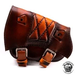 Satteltasche Für Triumph Bonneville Bobber Rautenmuster Sattel Tan