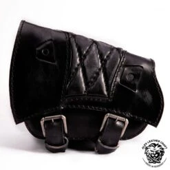 Satteltasche Für Triumph Bonneville Bobber Rautenmuster Vintage Schwarz