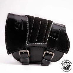 Satteltasche Für Triumph Bonneville Bobber Glanz Und Samt Schwarz & Weiß V2