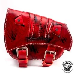 Satteltasche Für Triumph Bonneville Bobber Rot Und Schwarz V2