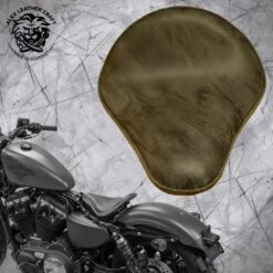 Sitz + Montage Kit Harley Davidson Sportster 04-22 Büffel Grau