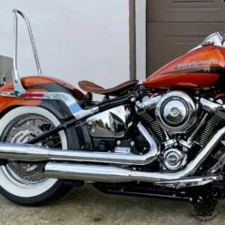 Sitz + Satteltasche Für H-D Softail Rautenmuster Vintage Braun -Alex Leather Craft Verkäufe seat saddlebag for hd softail diamond vintage brown 8 1000x1000 1