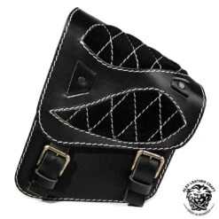 Sitz + Satteltasche Für H-D Softail Spider Rautenmuster Glanz Und Samt Schwarz Und Weiß -Alex Leather Craft Verkäufe seat saddlebag for hd softail spider diamond gloss and velvet black and white 3 1000x1000 1