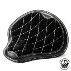 Sitz + Satteltasche Für H-D Softail Spider Rautenmuster Glanz Und Samt Schwarz Und Weiß -Alex Leather Craft Verkäufe seat saddlebag for hd softail spider diamond gloss and velvet black and white 4 1000x1000 1
