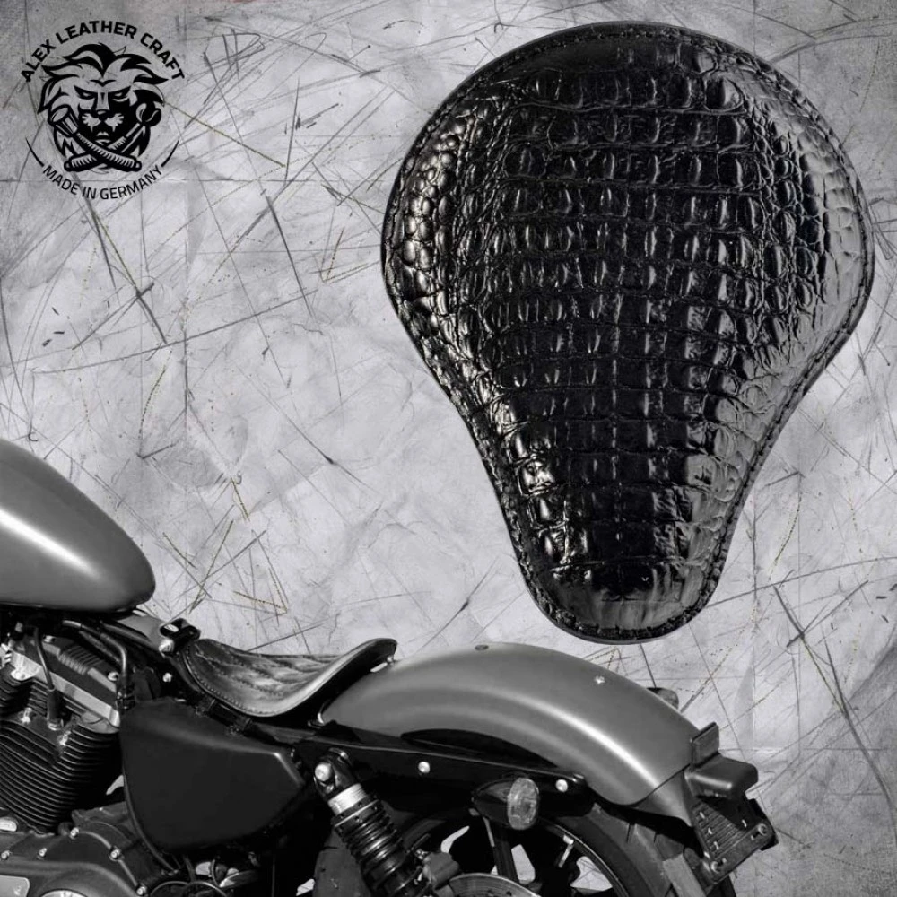 Solo Sitz Harley Davidson Sportster 04-22 Kroko Schwarz 3 Solo Sitz Harley Davidson Sportster 04-22 Kroko Schwarz