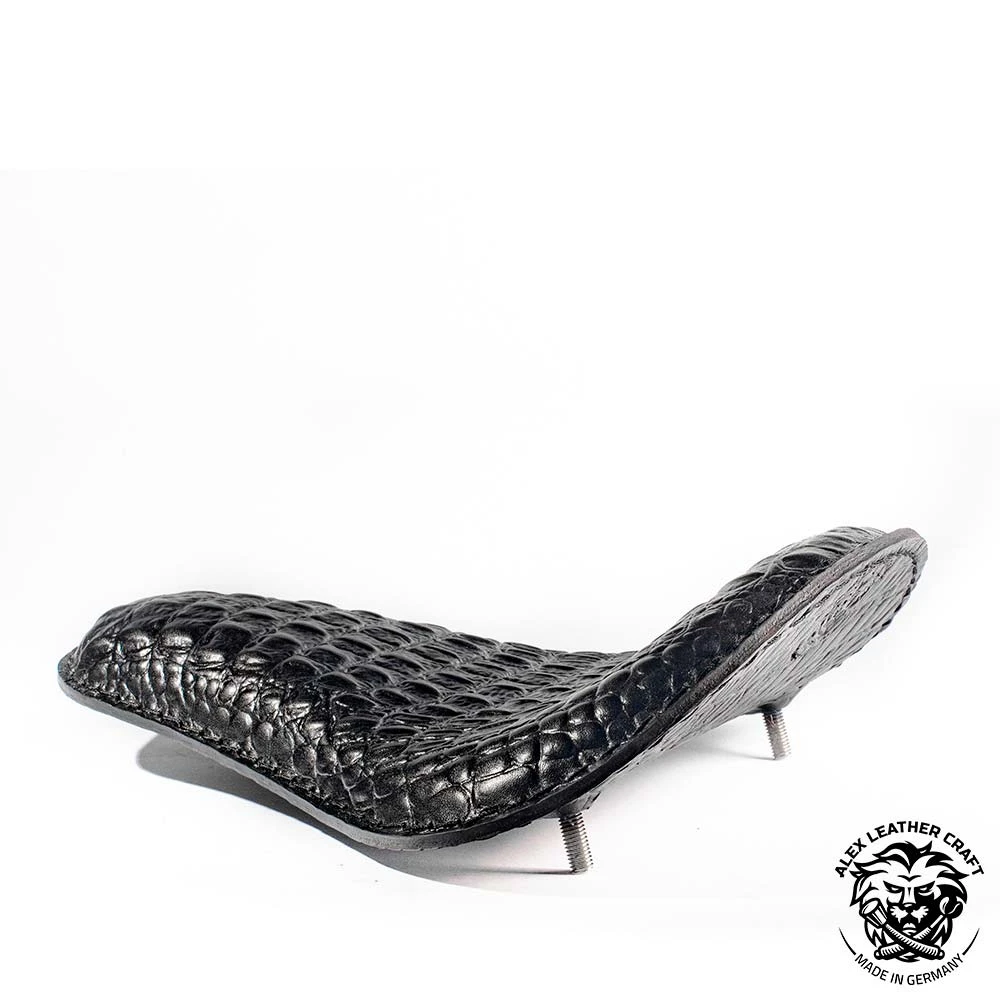 Solo Sitz Harley Davidson Sportster 04-22 Kroko Schwarz 6 Solo Sitz Harley Davidson Sportster 04-22 Kroko Schwarz – Bild 4