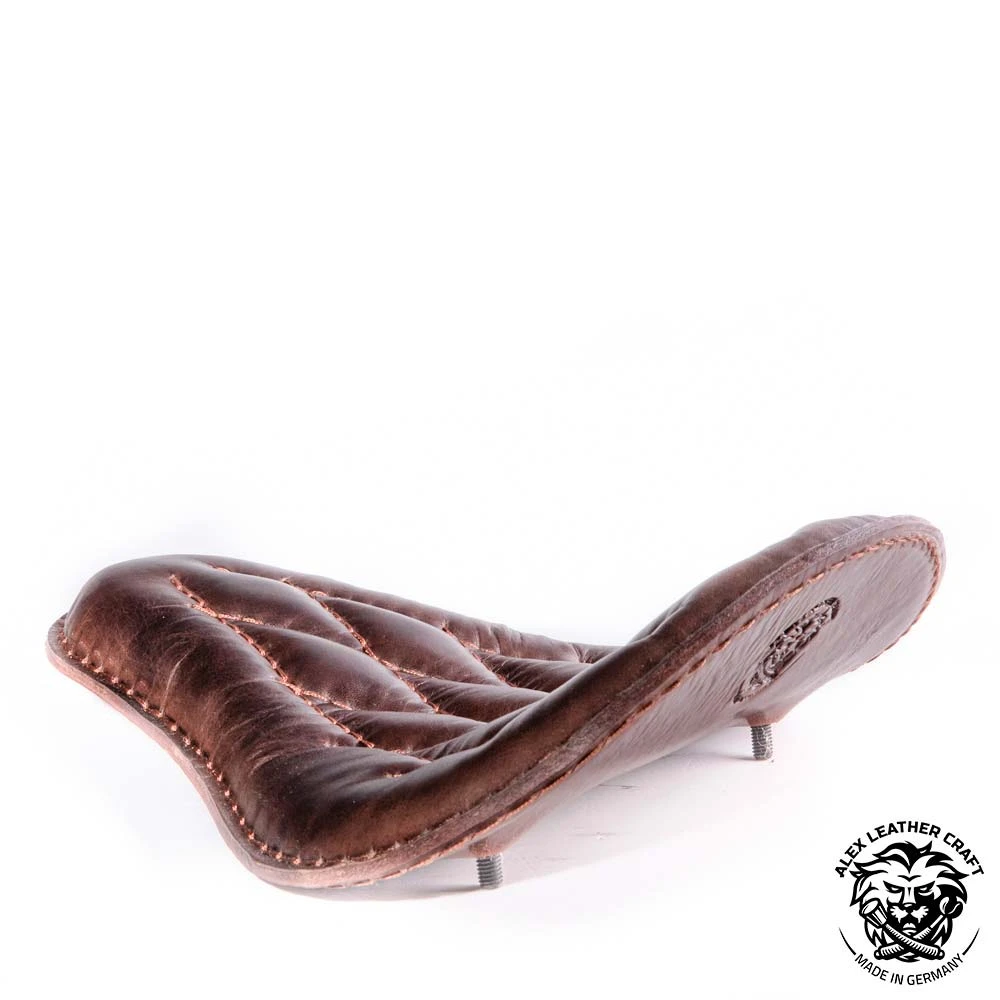 Solo Sitz Harley Davidson Sportster 04-22 Büffel Braun Rautenmuster 6 Solo Sitz Harley Davidson Sportster 04-22 Büffel Braun Rautenmuster – Bild 4