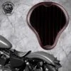Solo Sitz Harley Davidson Sportster 04-22 Glanz Und Samt Schwarz Und Rot V2