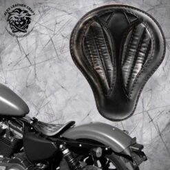 Solo Sitz Harley Davidson Sportster 04-22 Kurz Vintage Schwarz V2