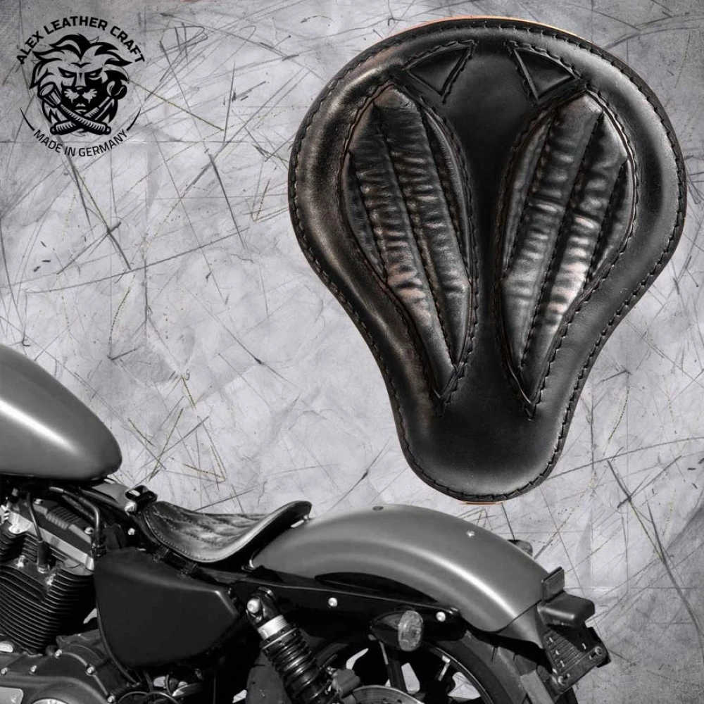 Solo Sitz Harley Davidson Sportster 04-22 Kurz Vintage Schwarz V2 3 Solo Sitz Harley Davidson Sportster 04-22 Kurz Vintage Schwarz V2