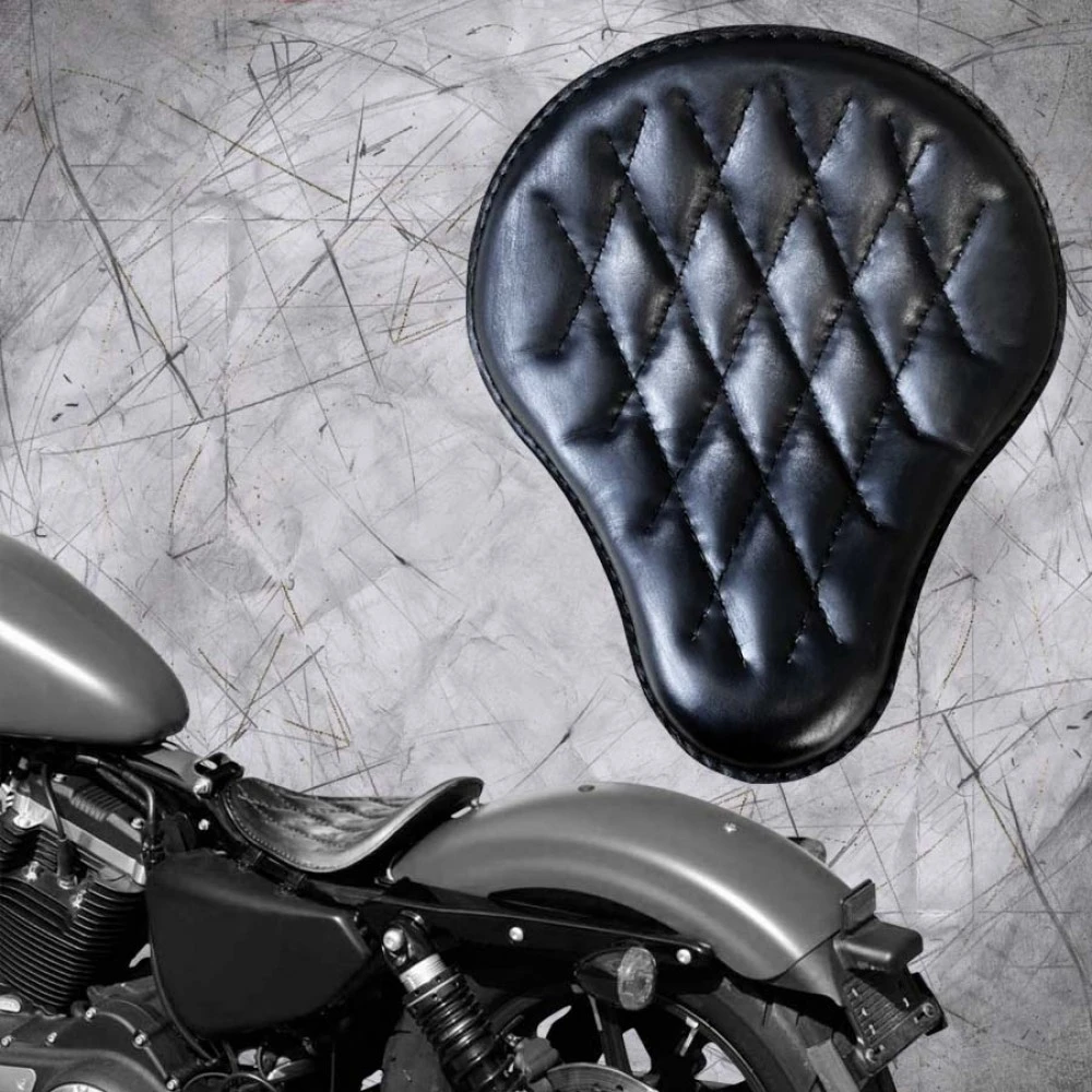 Solo Sitz Harley Davidson Sportster 04-22 Vintage Schwarz Rautenmuster 3 Solo Sitz Harley Davidson Sportster 04-22 Vintage Schwarz Rautenmuster