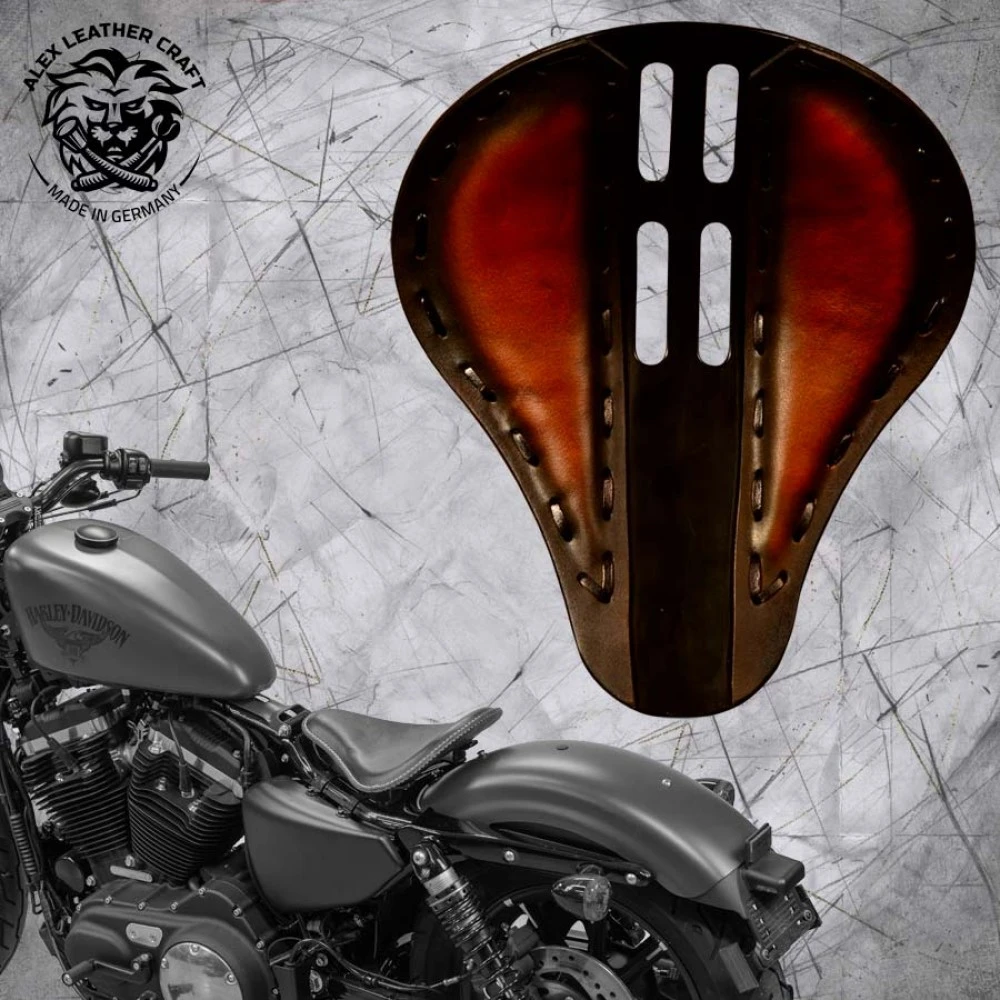 Solo Sitz + Montage Kit Harley Davidson Sportster 04-22 4Fourth Sattel Tan Metall 3 Solo Sitz + Montage Kit Harley Davidson Sportster 04-22 4Fourth Sattel Tan Metall